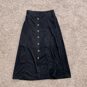 Black Suede Skirt